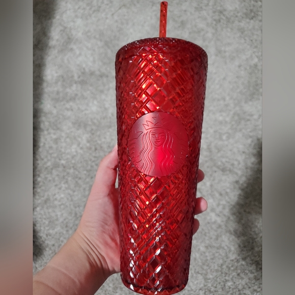 Starbucks Studded Jewel Tone Red Venti Tumbler - Picture 1 of 2